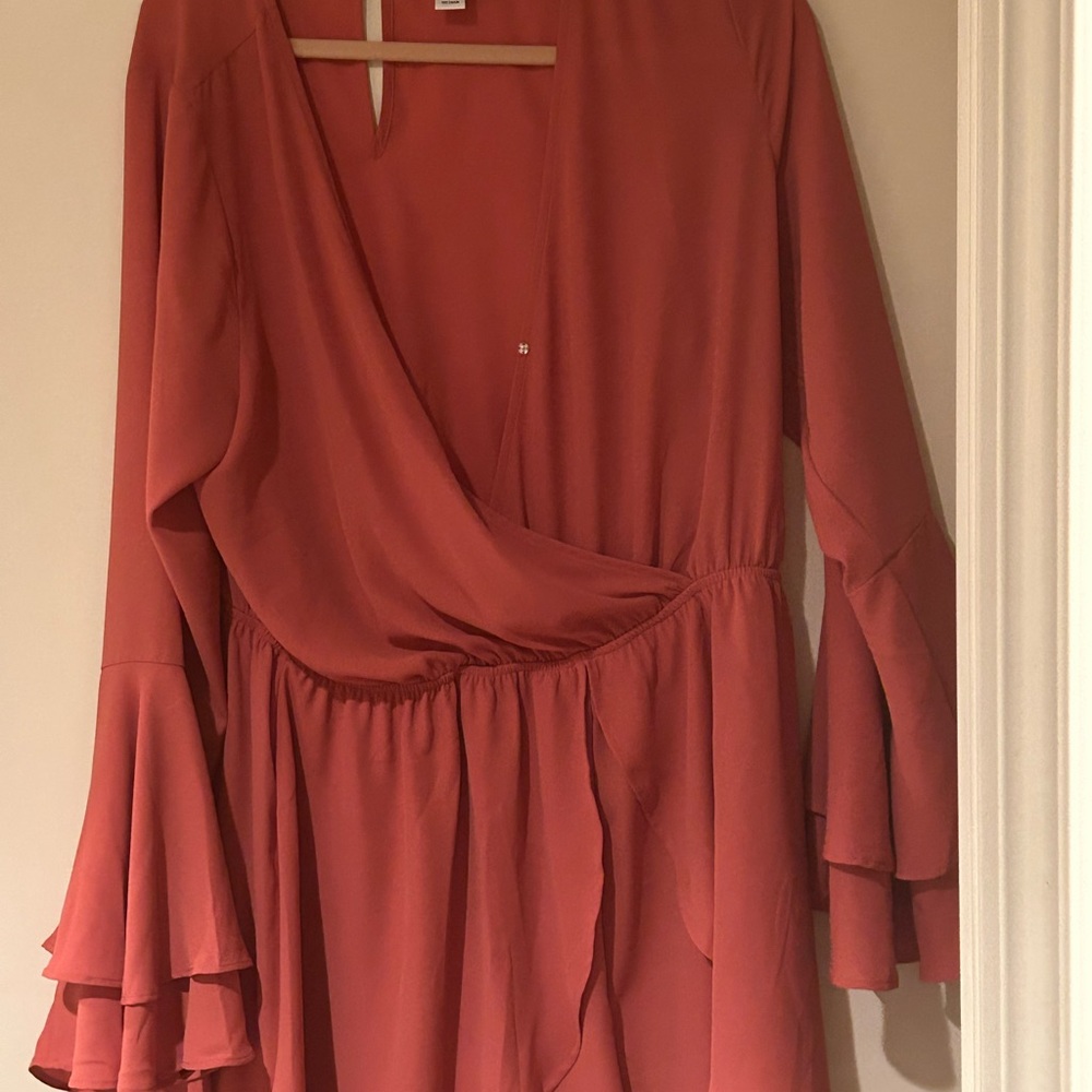 Forever 21 Terracotta Long Sleeve Dress